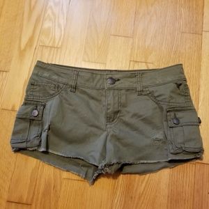 Grane Army Green Cutoff Shorts